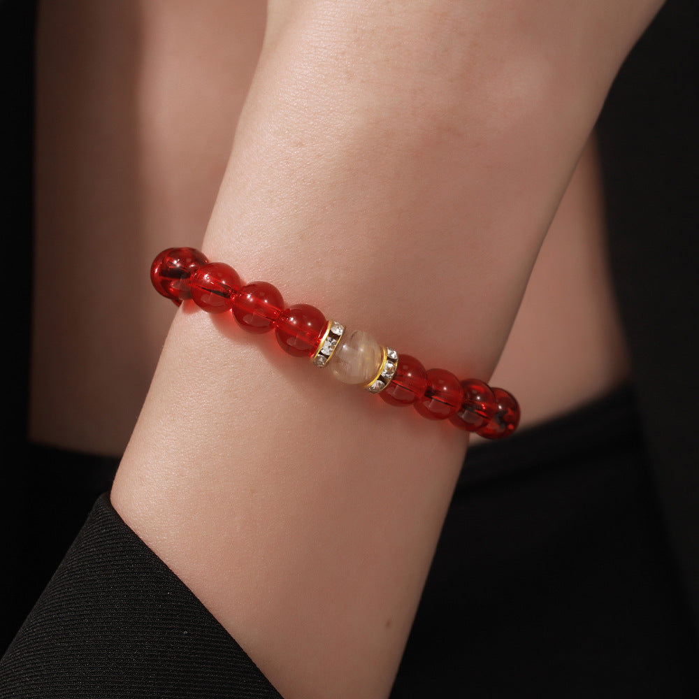 Bracciale in agata in stile ametista fatto a mano per donne e uomini, gioielli unisex alla moda da pendolare, regalo per madri, amici, coppie e souvenir di viaggio