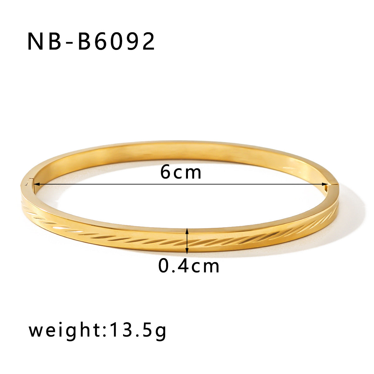 Minimalist Irregular Texture Stainless Steel Bracelet for Women with Plated Finish
