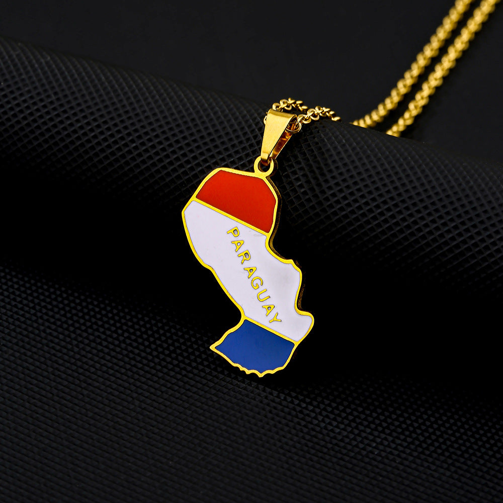 Collar con colgante geométrico minimalista de acero inoxidable con dije de acero de titanio y acabado chapado para mujeres y hombres
