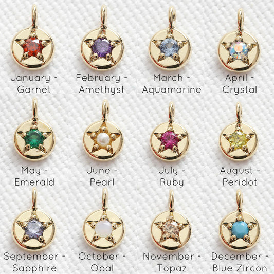 Elegant Square Brass Charm Bar with Gemstone and Cubic Zirconia Inlay for Women