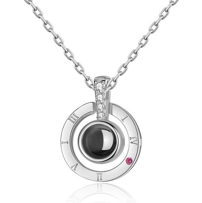 Collana con ciondolo floreale irregolare dal design originale per donna, in acciaio al titanio placcato oro vero, a doppio strato, leggera, catena per maglione
