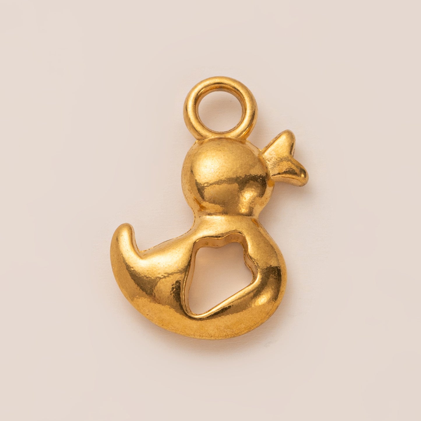 Vintage 18K Gold Plated Animal Stainless Steel PVD Ball Chain Charm Bar