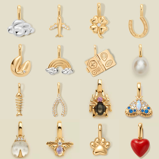 Minimalist Gold Plated Brass Heart Geometric Rhinestone Inlay Charm Bar