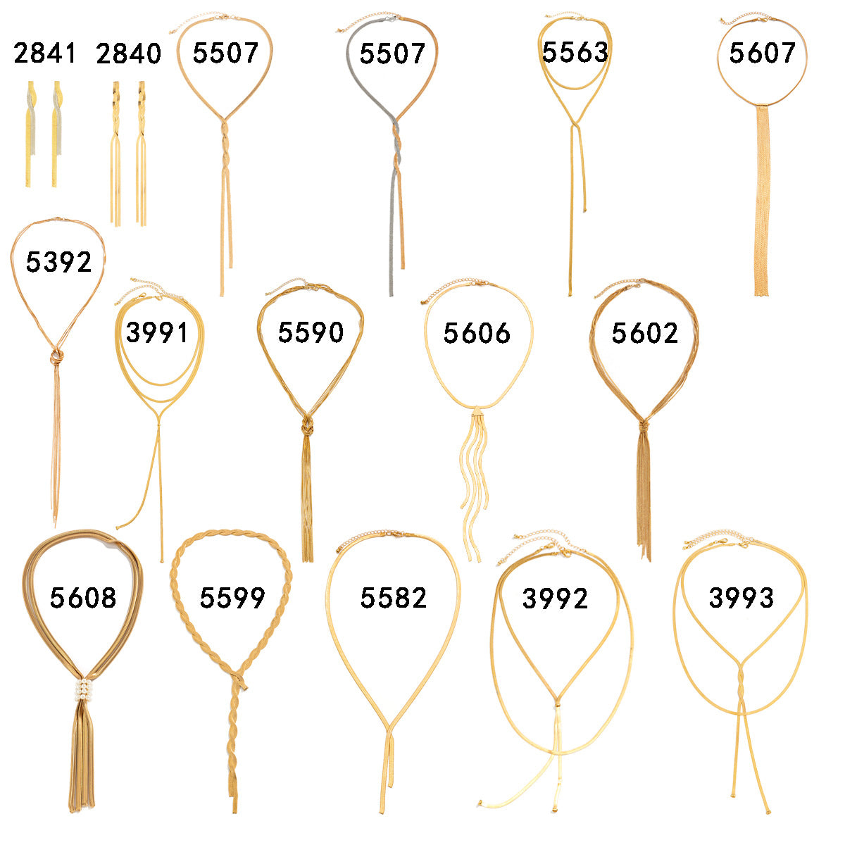 Collana Pendente Geometrica Minimalista da Donna con Catena a Serpente Placcata e Dettaglio Nappa