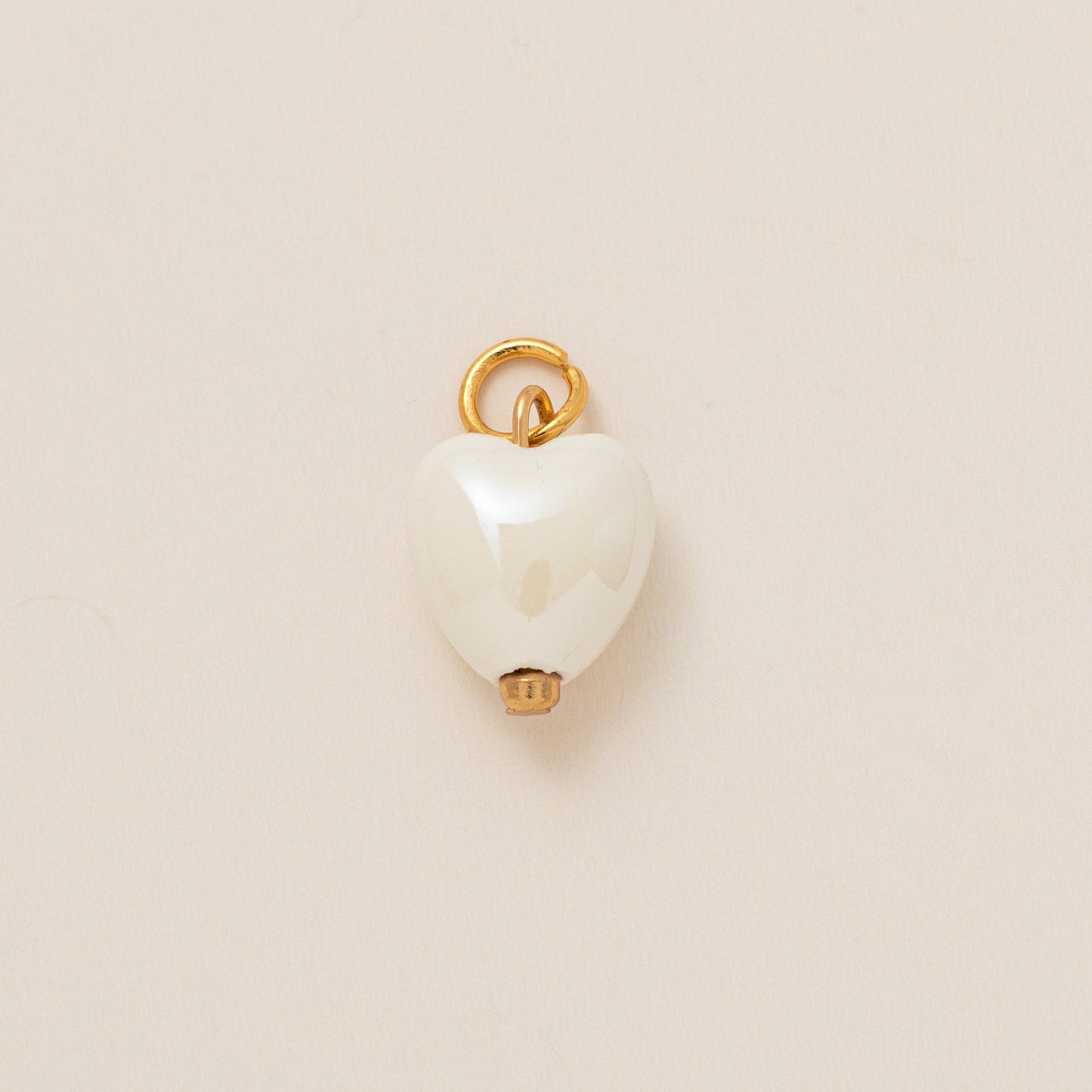 Minimalist Heart and Butterfly Brass and Ceramic Pendant Necklace