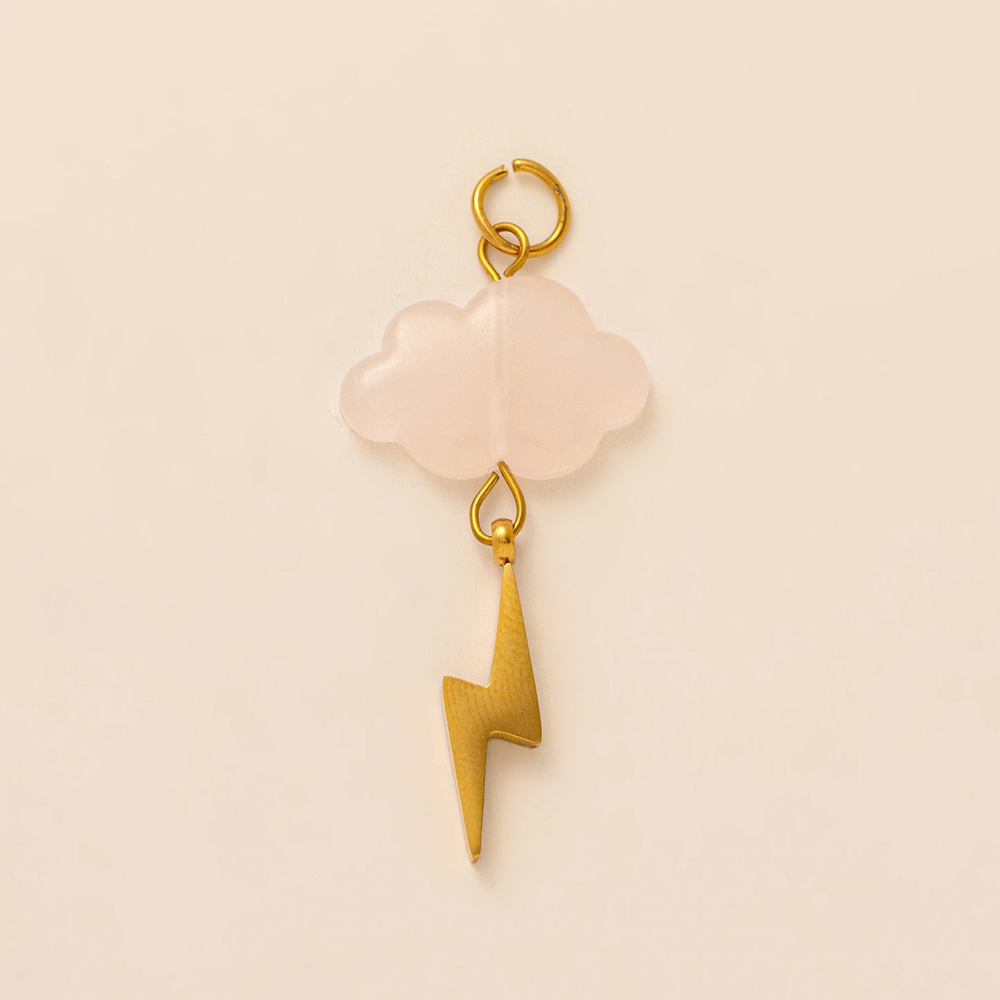 Vintage 18K Gold Plated Stainless Steel Star Charm Bar PVD