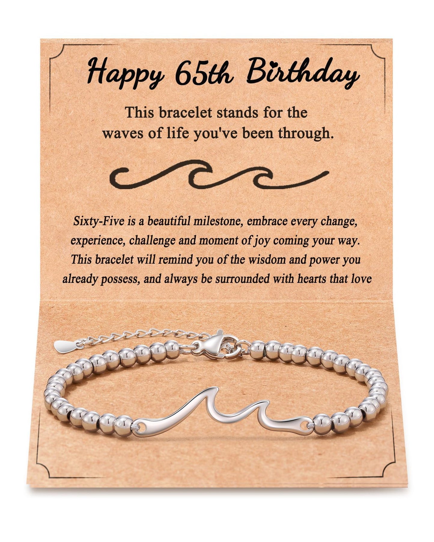 Personalized Wave Pattern Stainless Steel Bracelet Unisex Handmade Chain Bangle