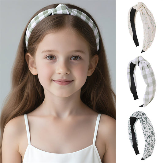 Juego de diademas de tela para niñas con diseño de corazón y encaje, para edades de 6 a 10 años