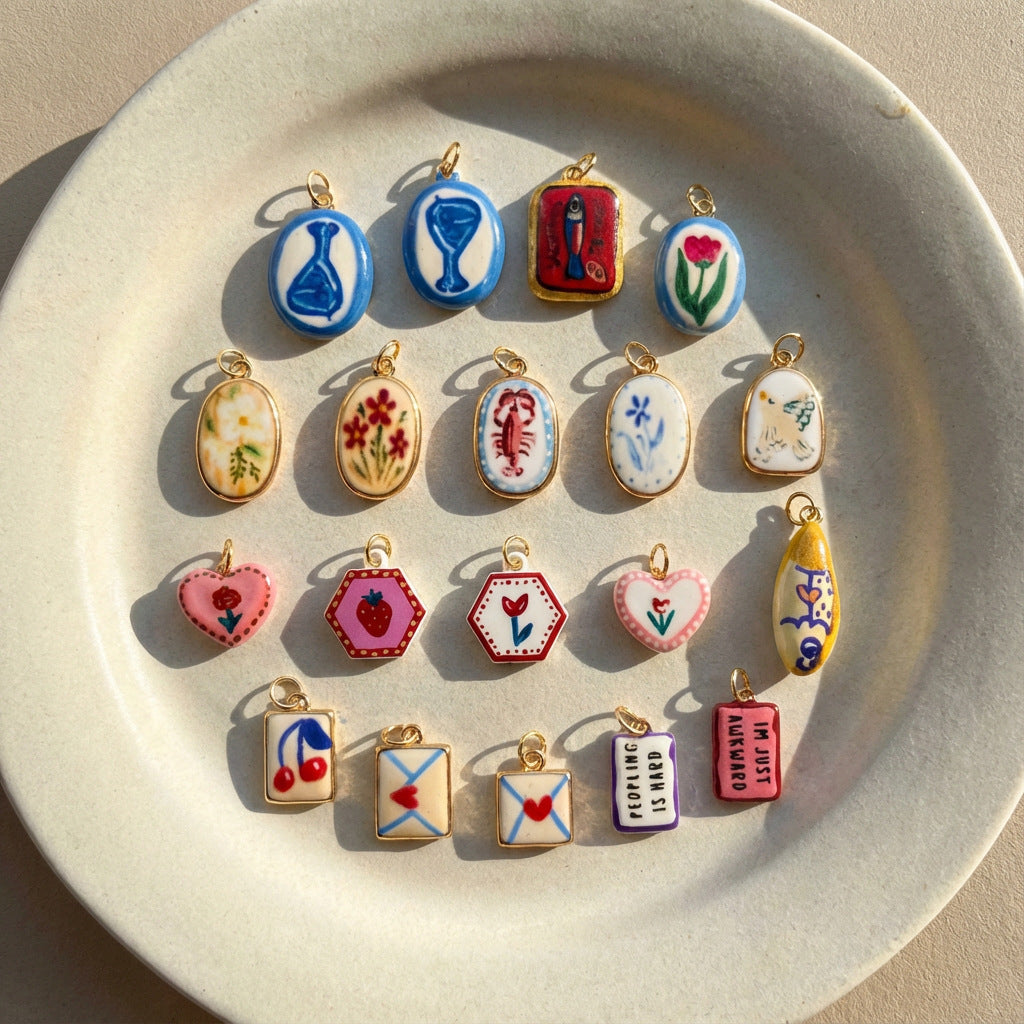 Vintage Plated Brass Lobster Charm Bar
