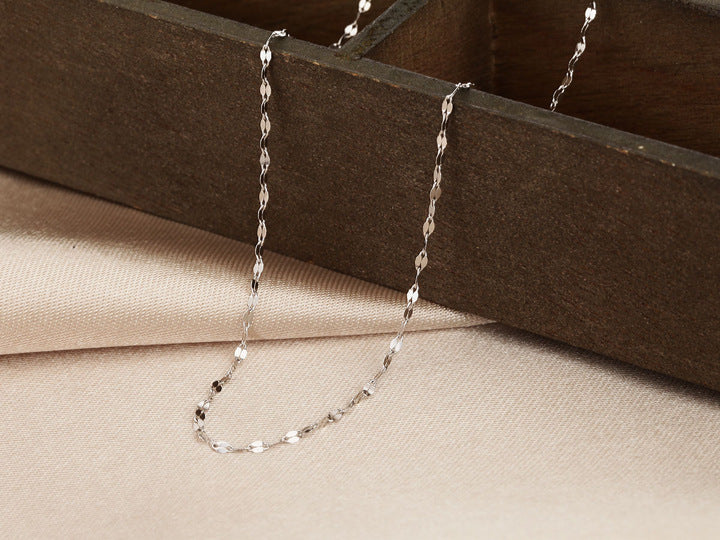 Collana a catena a O in acciaio al titanio minimalista da donna Collana sottile per clavicola senza ciondolo Gioielli in acciaio inossidabile ipoallergenici