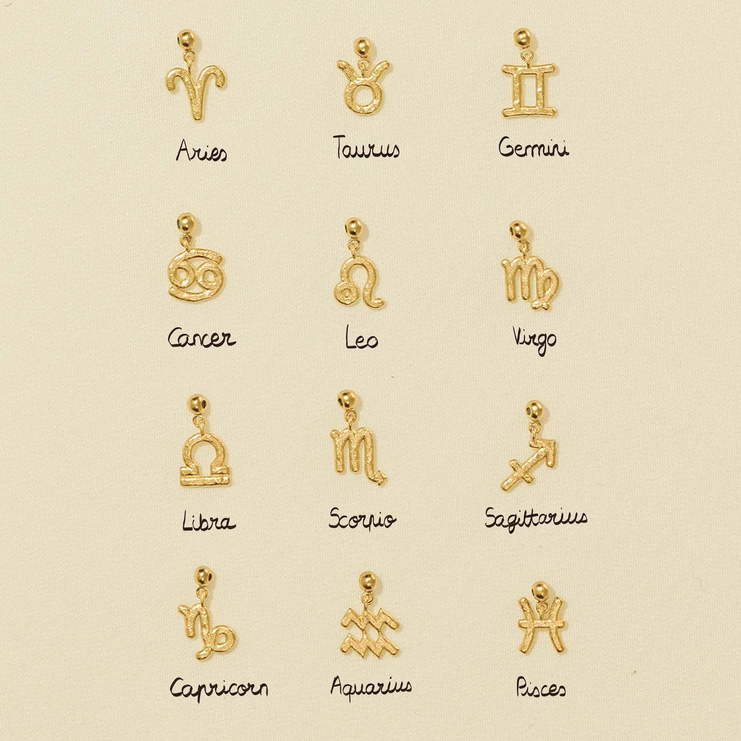 Ciondolo a forma di costellazione zodiacale placcato PVD in acciaio inossidabile