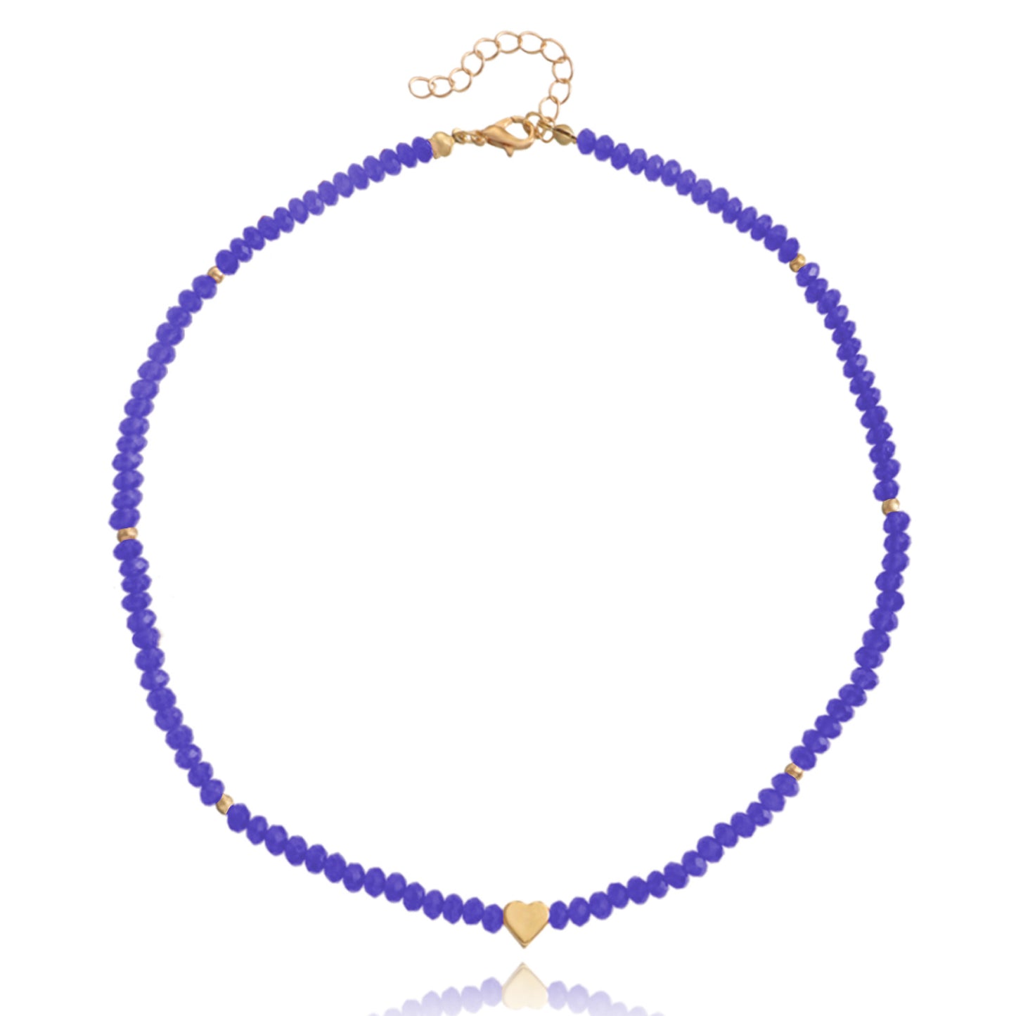 Minimalist Heart-Shaped Alloy Necklace with Rhinestone Accents for Women, Gold-Plated Clavicle Chain