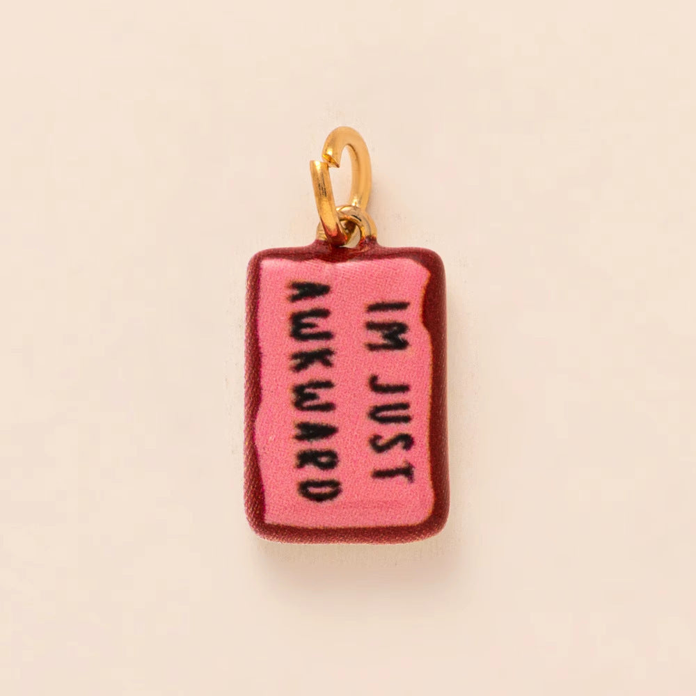 Minimalist Luxury 18K Gold Plated Brass Cubic Zirconia Letter Geometric Pendant Necklace for Unisex