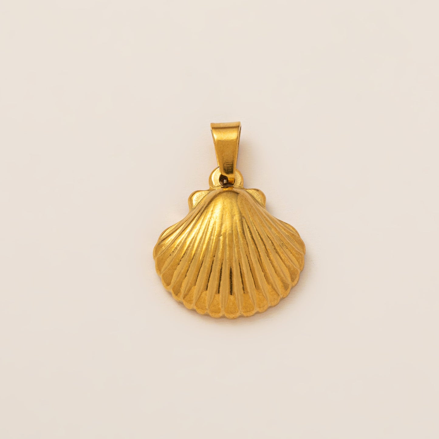 Minimalist 18K Gold Plated Round Geometric Brass Pendant Necklace