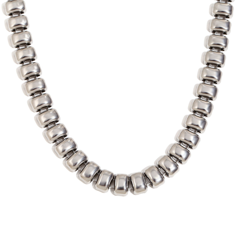Minimalist Geometric Stainless Steel Plated 18K Gold Adjustable Beaded Bracelet for Women