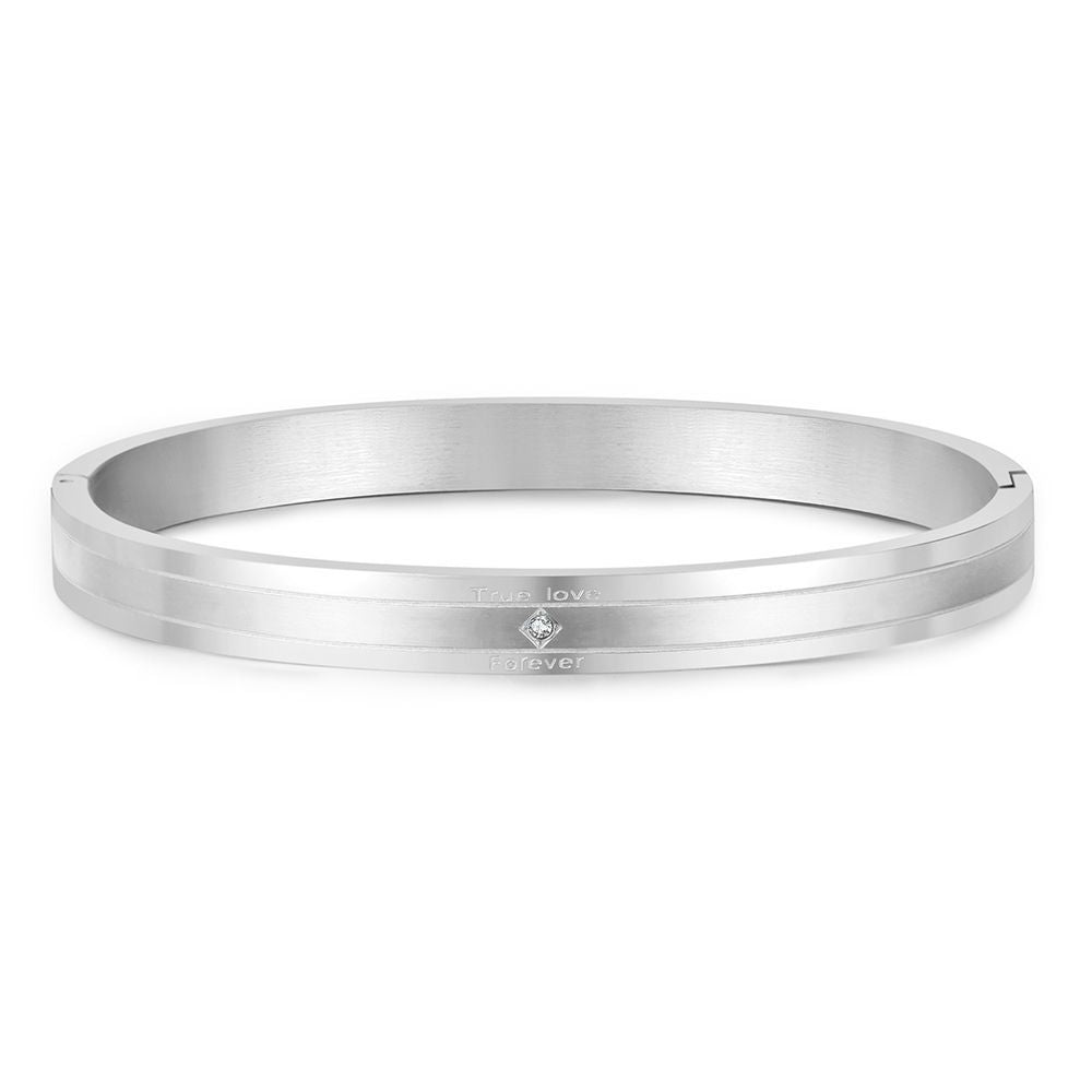 PVD Stainless Steel Round Geometric Bracelet True Love Couple Gift