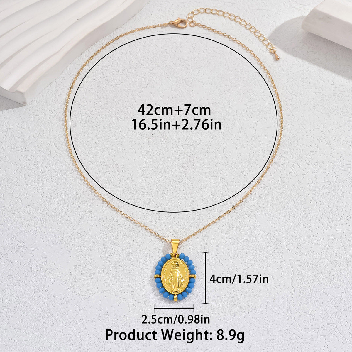Collana Lunga da Donna Stile Vintage Regale con Ciondolo Geometrico e a Cartone Animato, Catena Placcata Rame, Elegante Collana a Clavicola