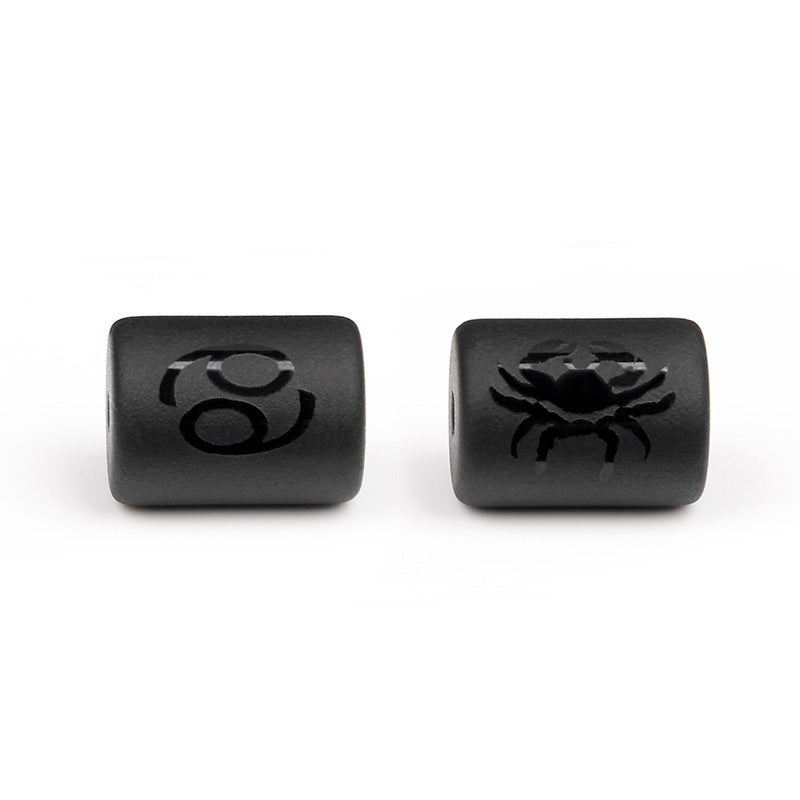 Matte Square Glass Zodiac Charm Bar