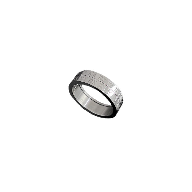 Minimalist Cool-Sweet Titanium Steel Crown Ring for Unisex