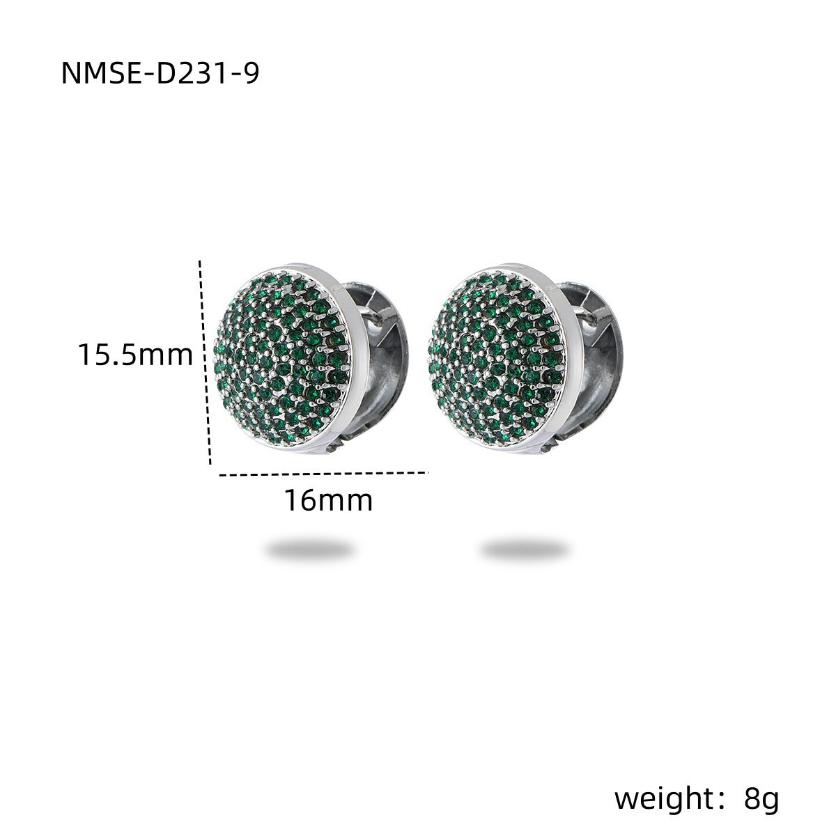 Pendientes de botón redondos geométricos de acero inoxidable con estilo francés vintage y acabado chapado para mujer