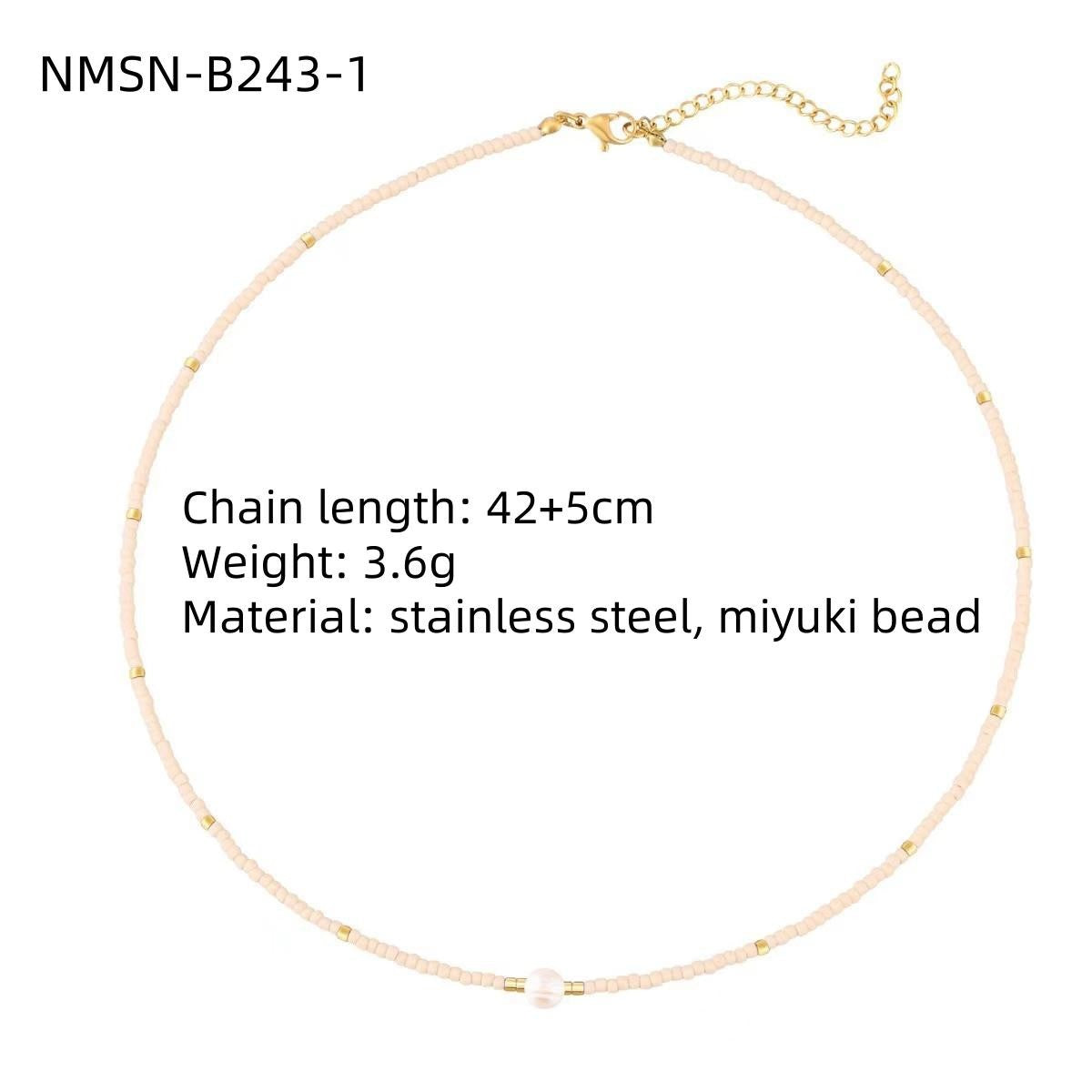 Collar minimalista geométrico de acero inoxidable para mujer con detalles de perlas de agua dulce naturales y acabado chapado