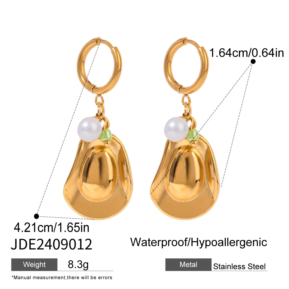 Orecchini Creativi a Forma di Pesce in Acciaio Inossidabile con Finitura Placcata per Donna, Design Ispirato alle Vacanze