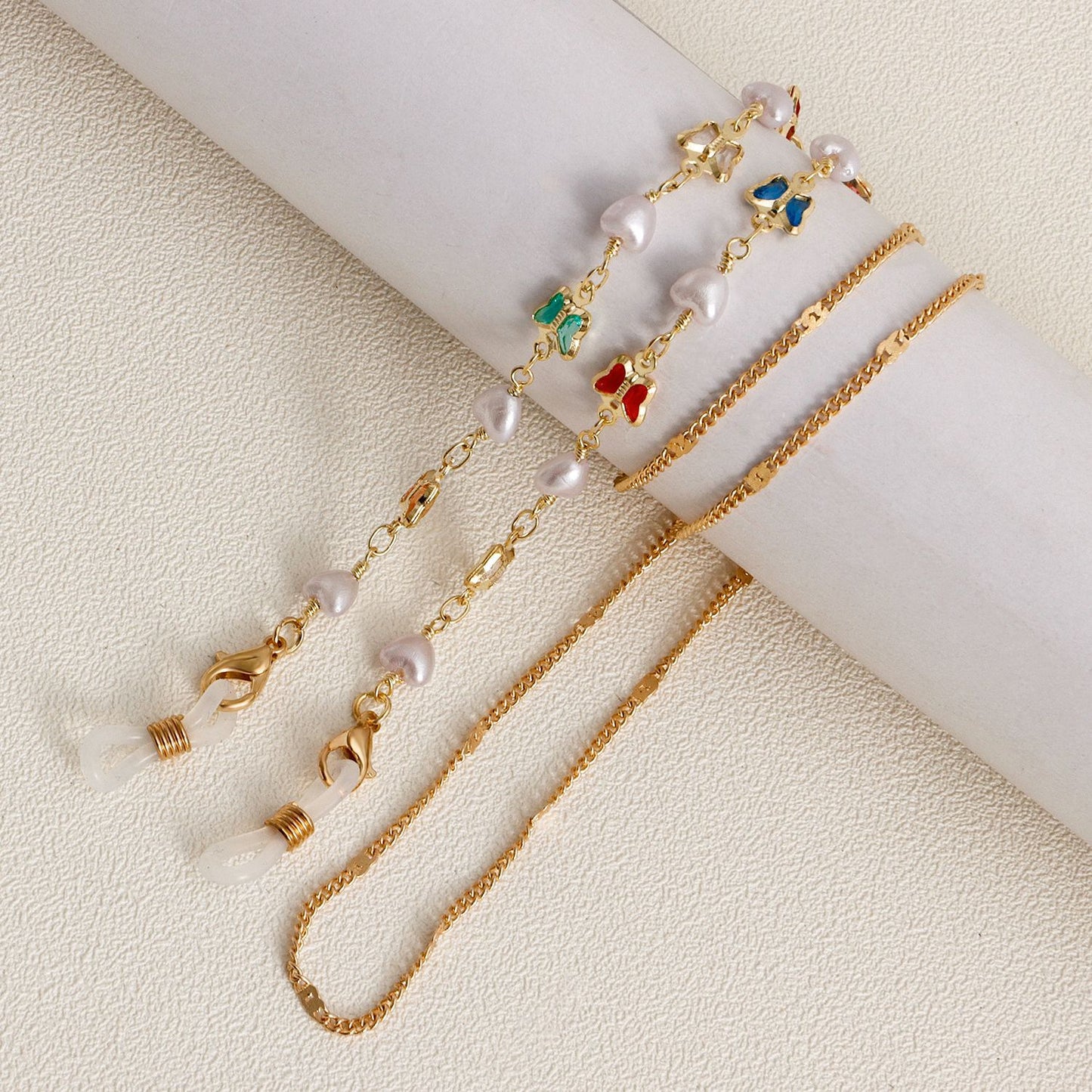 Elegant Colorful Butterfly Metal Chain for Women