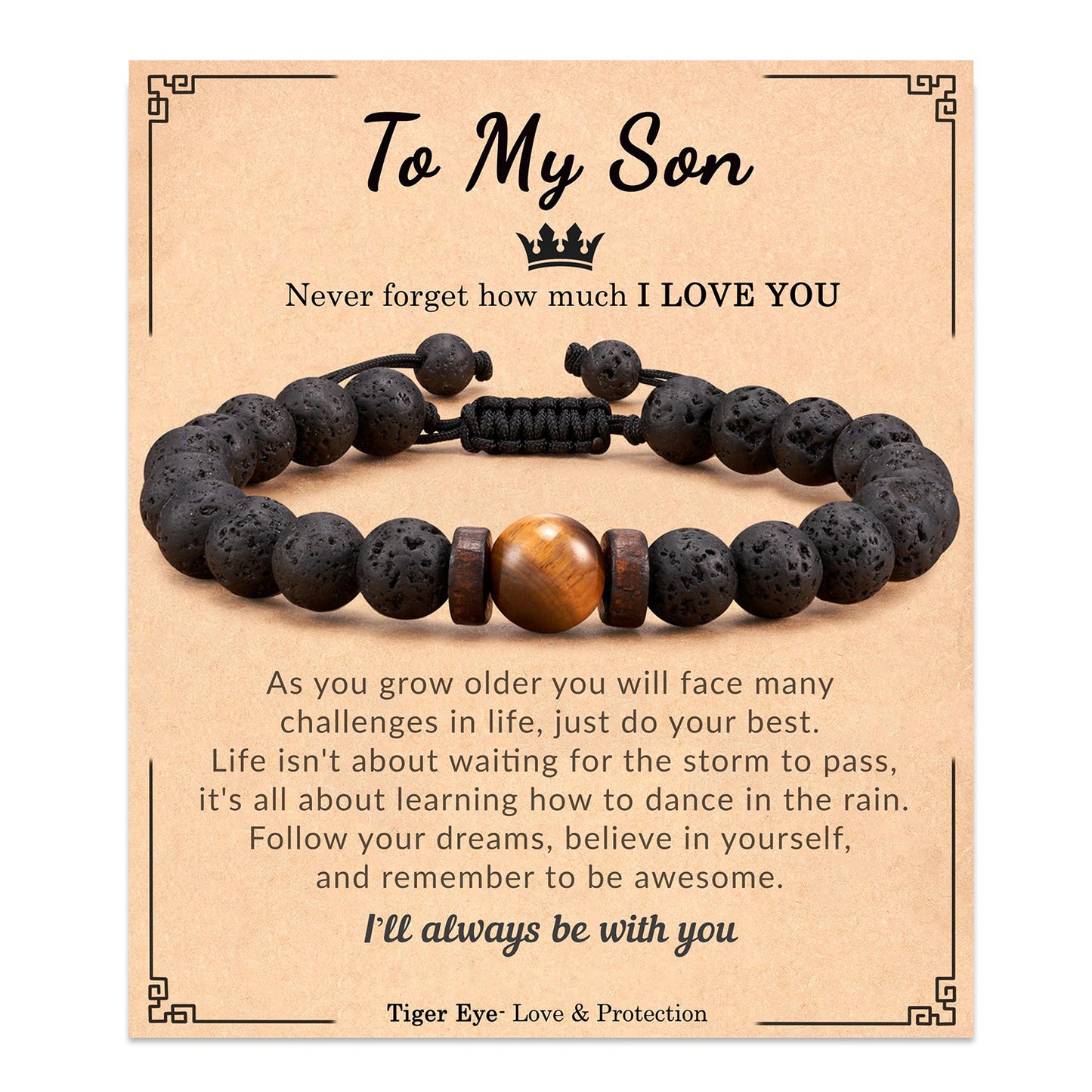 Minimalist Matte Round Geometric Natural Stone Beaded Bracelet Unisex Business Casual Wristband