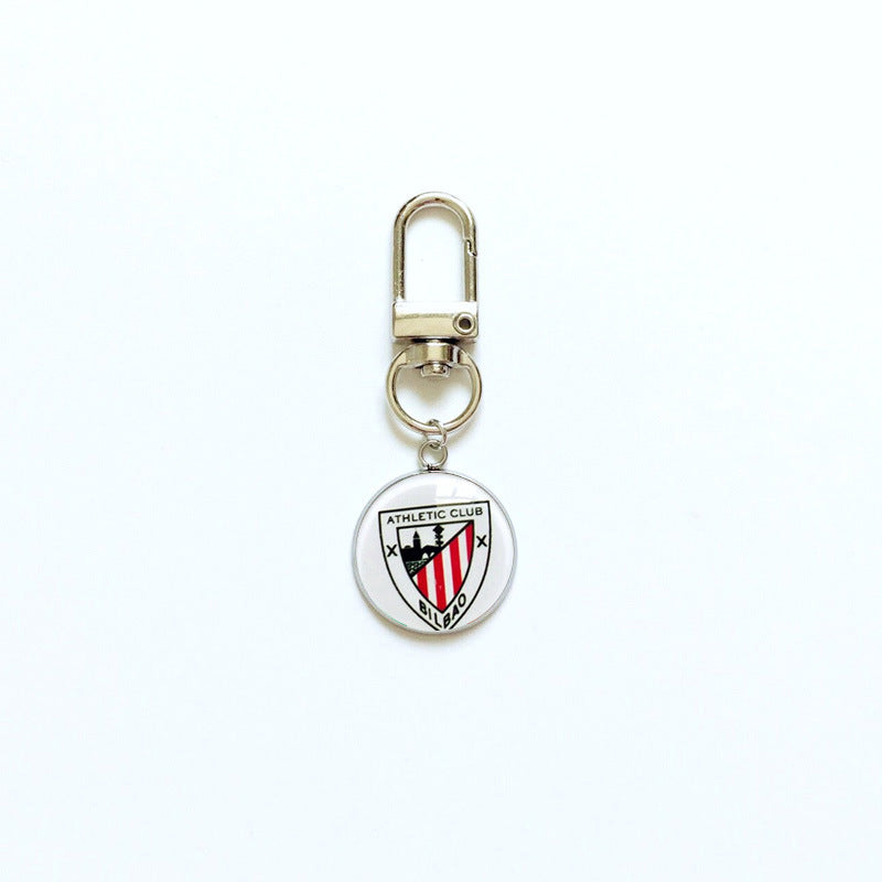 Llavero Deportivo de Acero Inoxidable con Colgante de Club de Fútbol