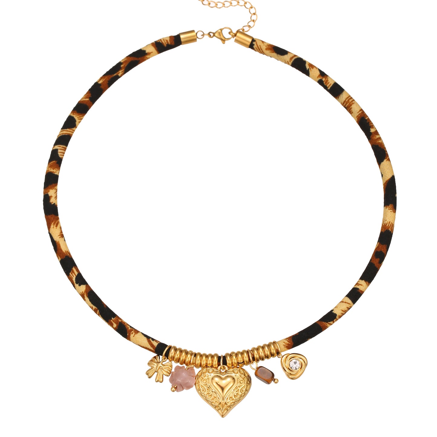 Collana da donna alla moda in acciaio inossidabile geometrico con placcatura in oro 18 carati