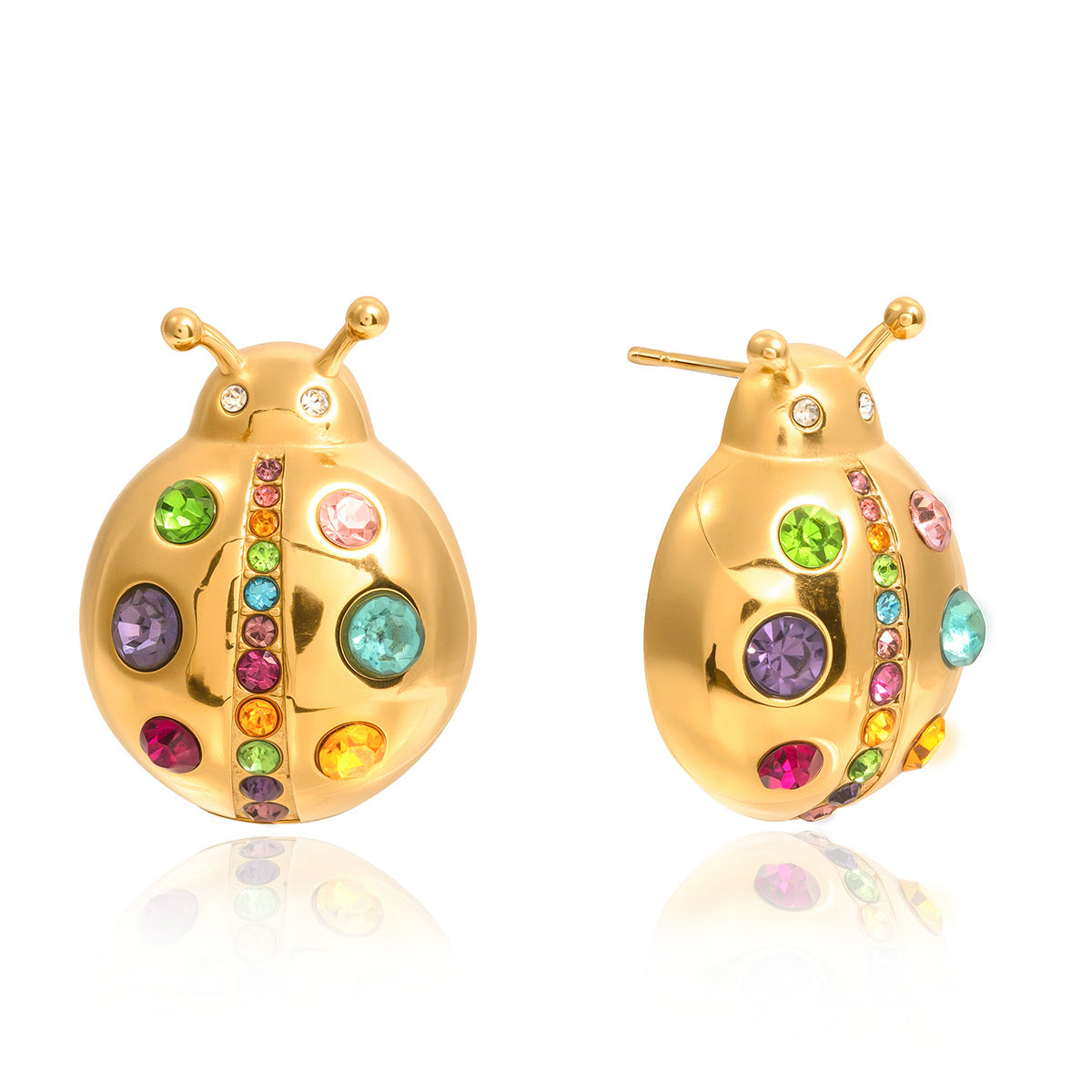 Minimalist Stainless Steel Plated Animal Stud Earrings for Women