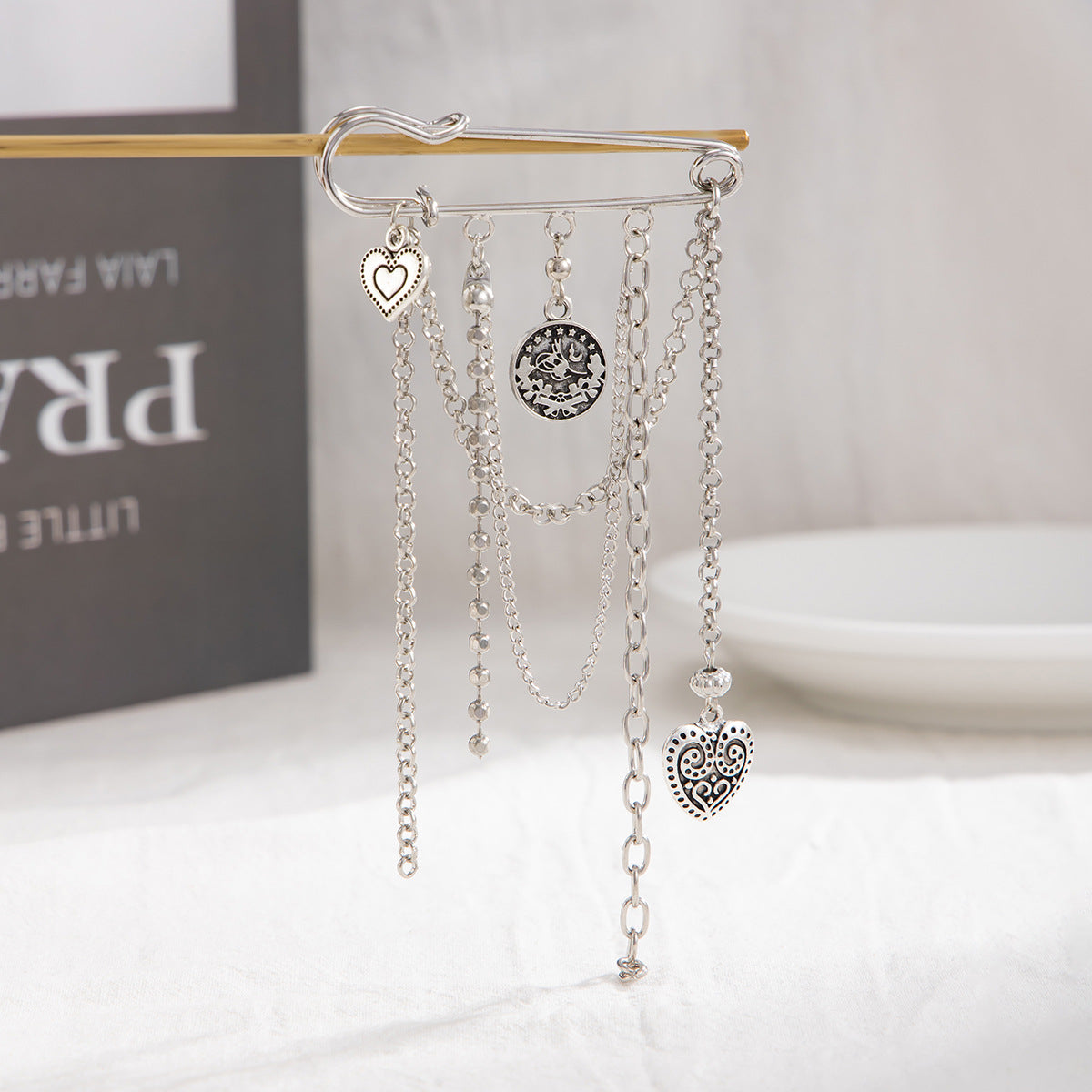 Minimalist Heart Pendant Anklet Alloy Women's Jewelry