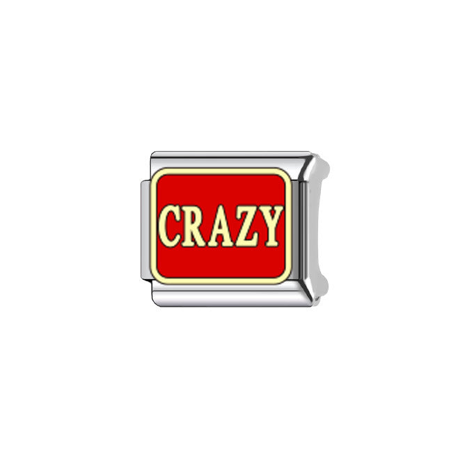 Fashion Letter Stainless Steel Plated DIY Charm Bracelet Unisex Elastic Assembly Chain