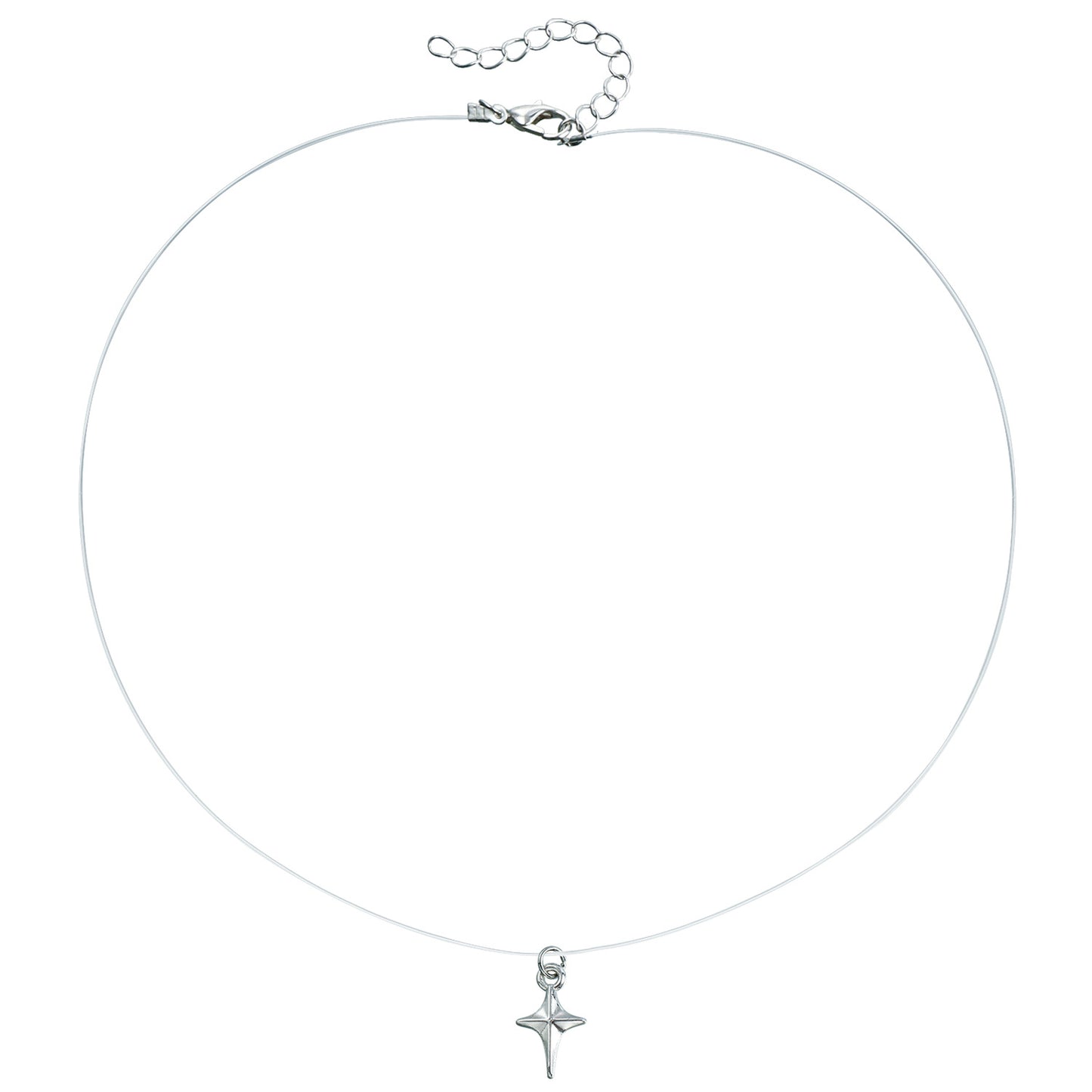 Minimalist Geometric Alloy Necklace with Clear Crystal and Cubic Zirconia Inlay for Women