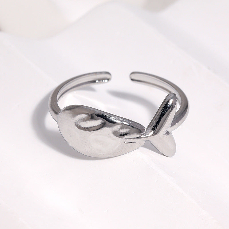 Sweet Gold Plated Animal Titanium Steel Open Ring