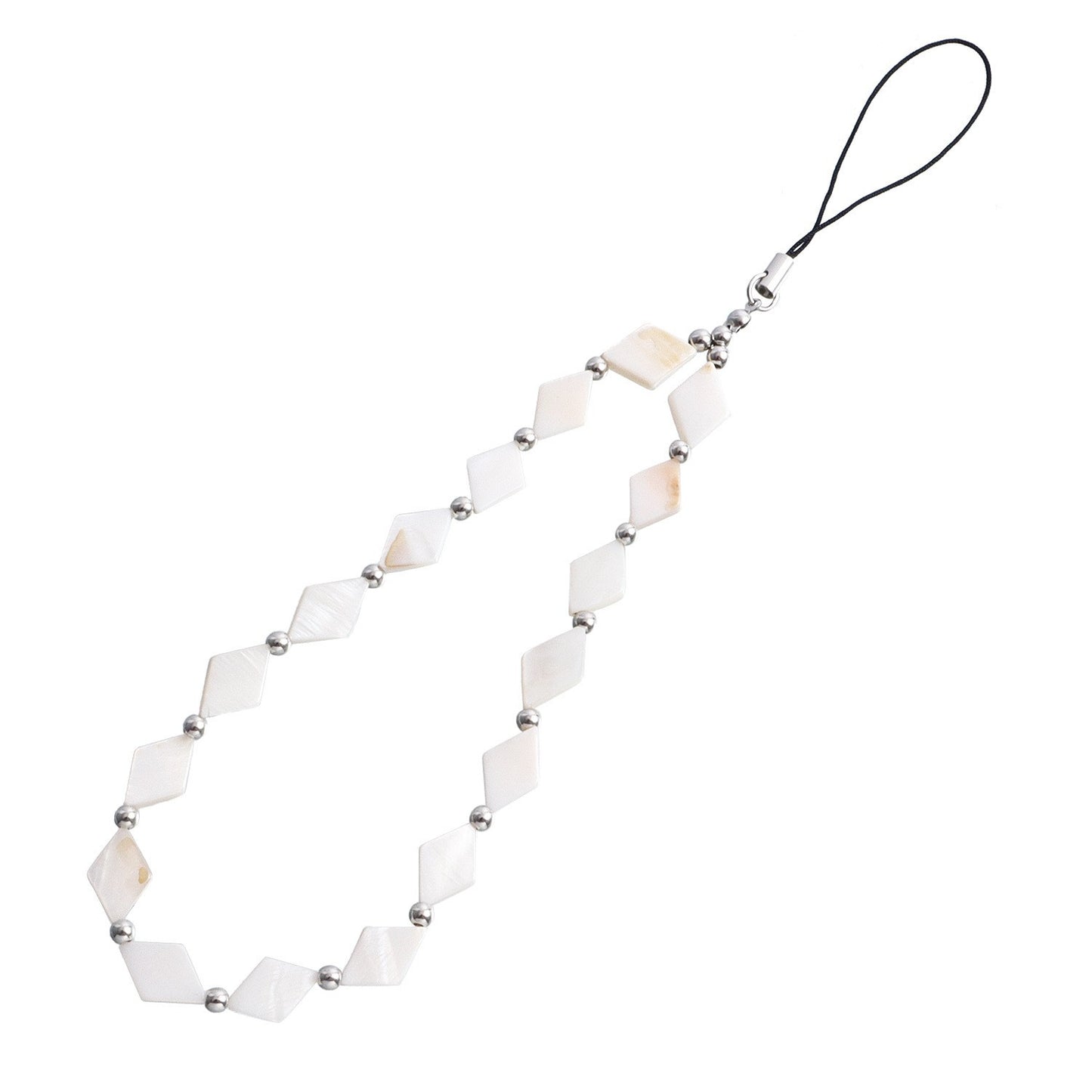 Minimalist White Star Shell Metal Phone Wrist Strap