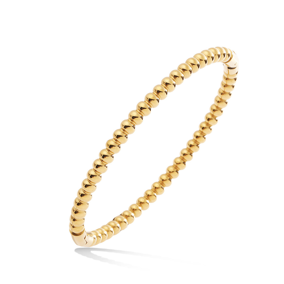 Minimalist Titanium Steel Bracelet for Women with 18K Gold Plating Irregular Shape Design Fashionable Everyday Accessory