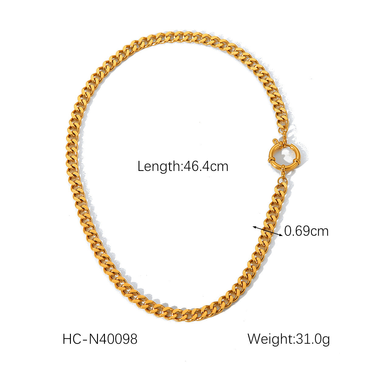 Ins Style Geometric Stainless Steel Cuban Chain Snake Chain Twisted Chain Cross Necklace for Women