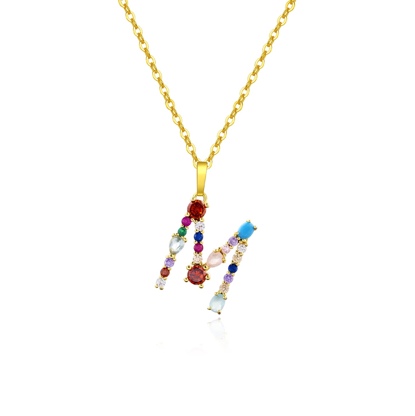 Collana con Lettera da Donna con Strass Intarsiati in Agata, Catena a O, Gioielli alla Moda Casual Unisex