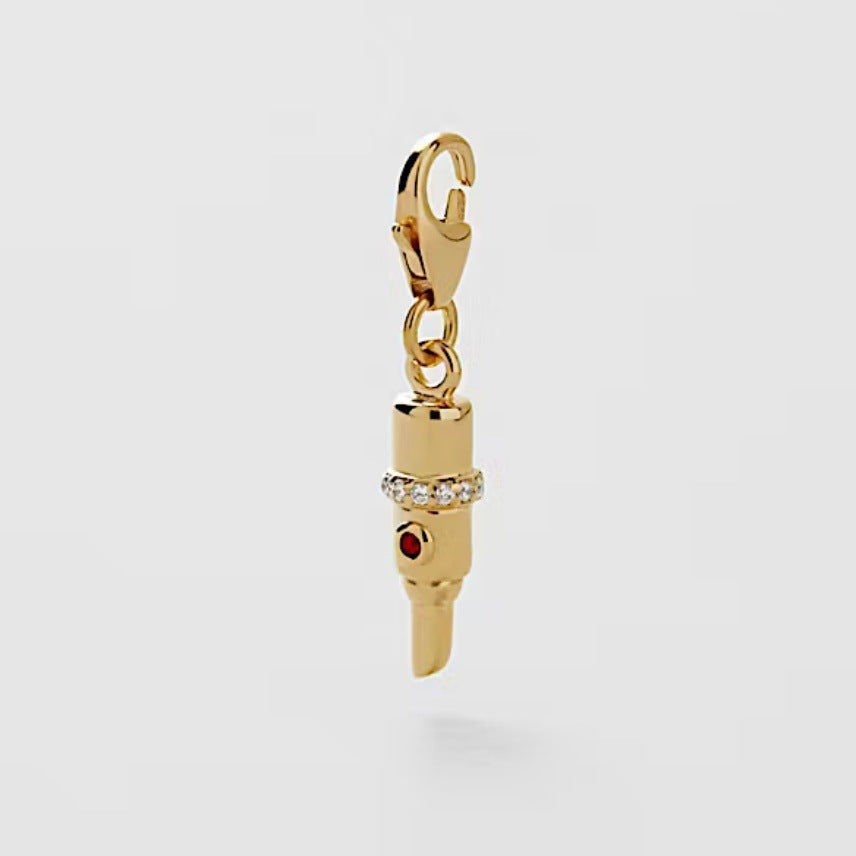 Gold Plated Stainless Steel Animal Geometric Charm Bar Pendant Necklace Bracelet DIY Accessories