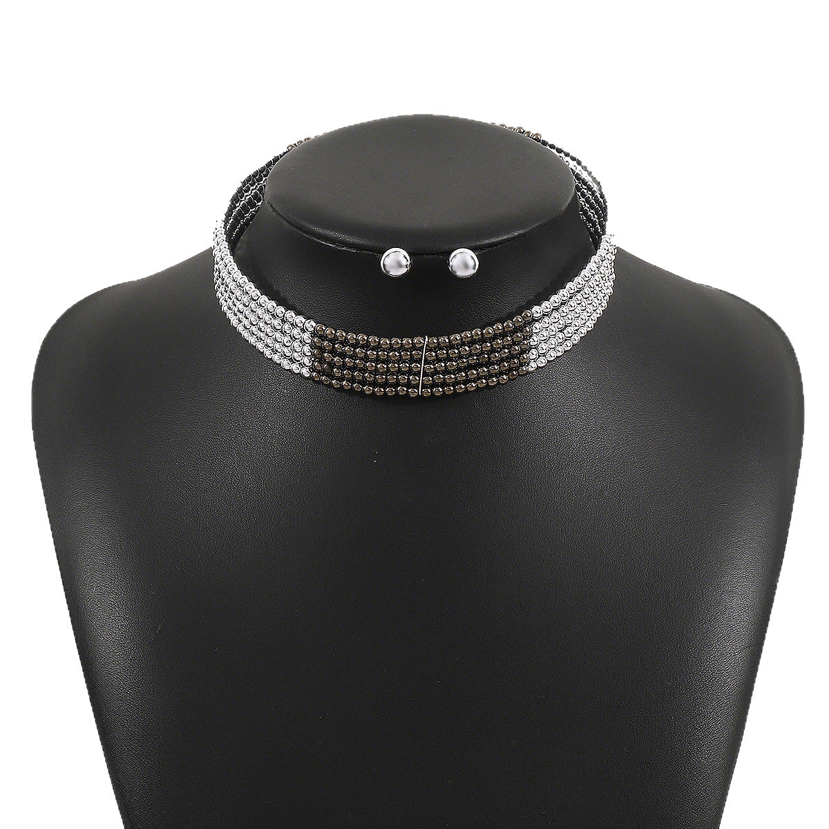 Minimalist Elegant Alloy Necklace Set with Simulated Pearl Accents for Women Featuring Pearl Chain and Round Design
