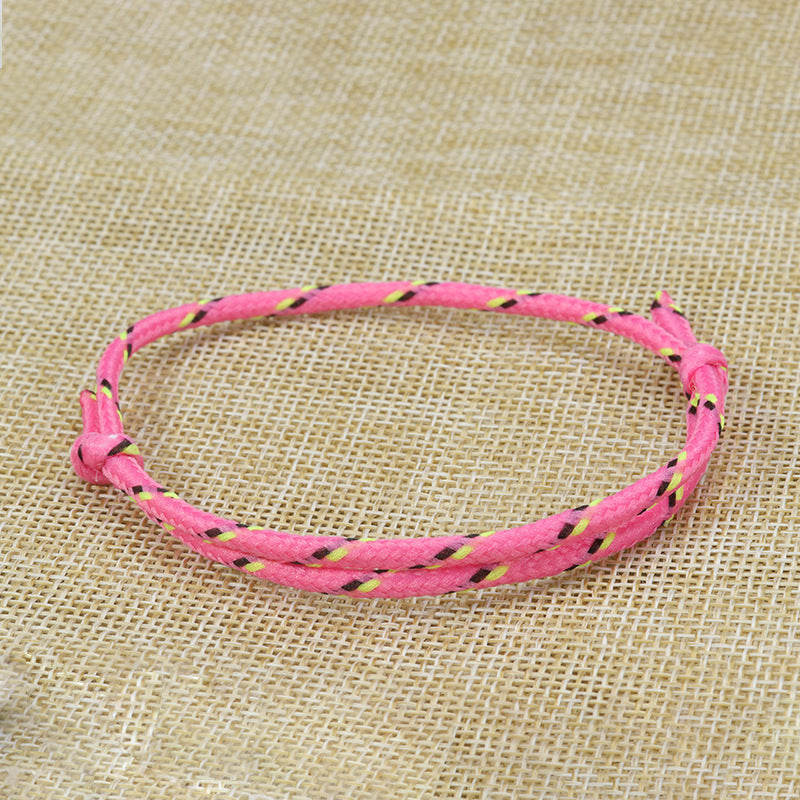 Fashion Geometric Star Pattern Woven Friendship Bracelet Adjustable Cord Handmade Gift for Teens Unisex