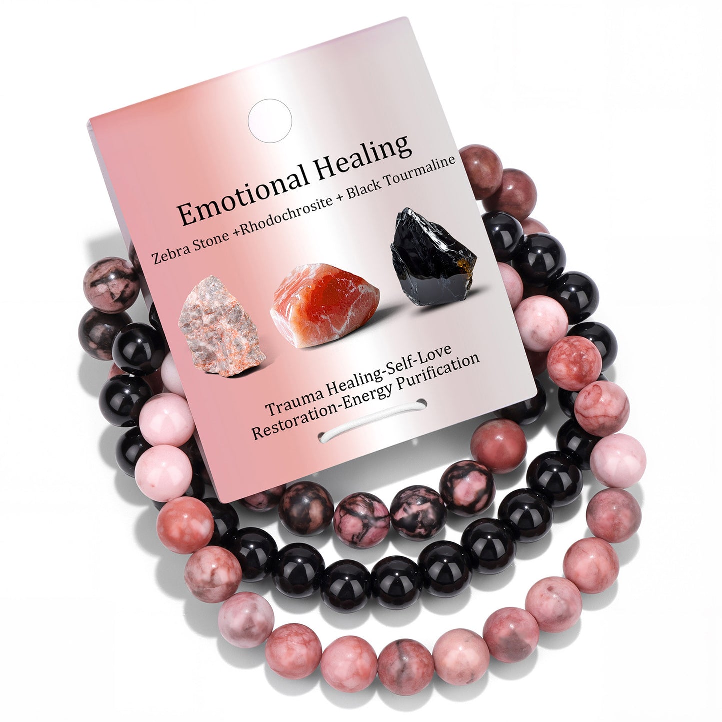 Vintage Geometric Agate Beaded Bracelet Set Unisex