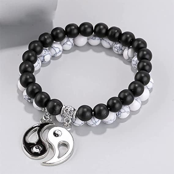Business Drip Oil Matte Floral Turquoise Unisex Bracelet Set