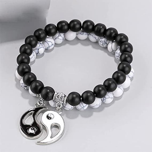 Business Drip Oil Matte Floral Turquoise Unisex Bracelet Set