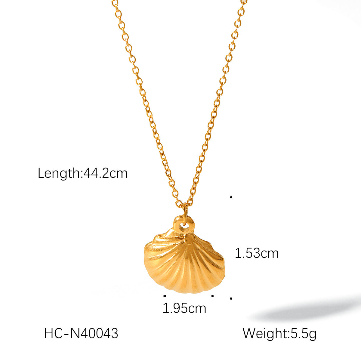 Ocean-Inspired Seashell and Starfish Pendant Necklace Set in Titanium Steel with Electroplated Stainless Steel Chain for Women