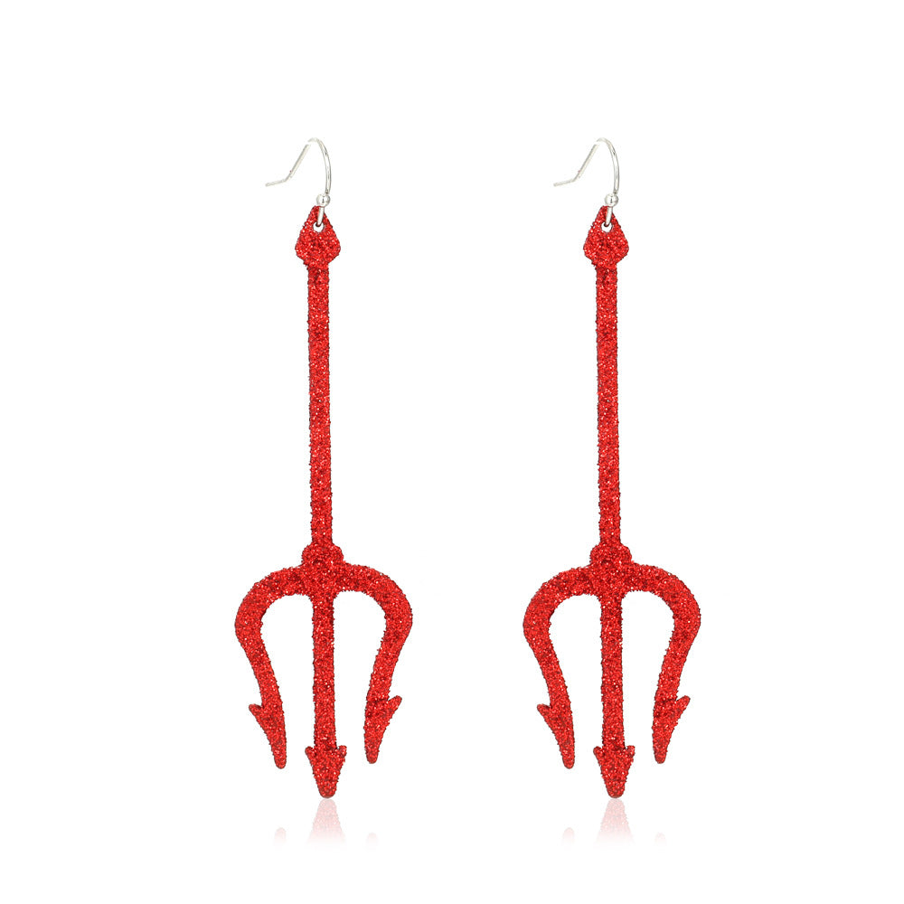 Pendientes de Araña y Calavera con Temática de Halloween y Motivo de Calabaza en Aleación con Acabado Chapado en Oro para Uso Unisex