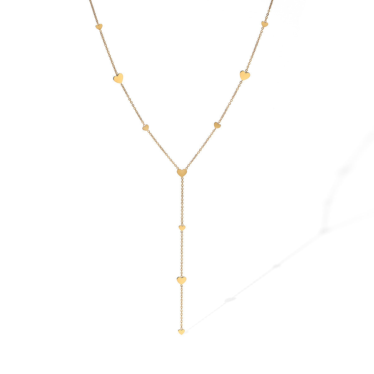 Collana Pendente Minimalista Geometrica in Acciaio Inossidabile con Nappa da Donna