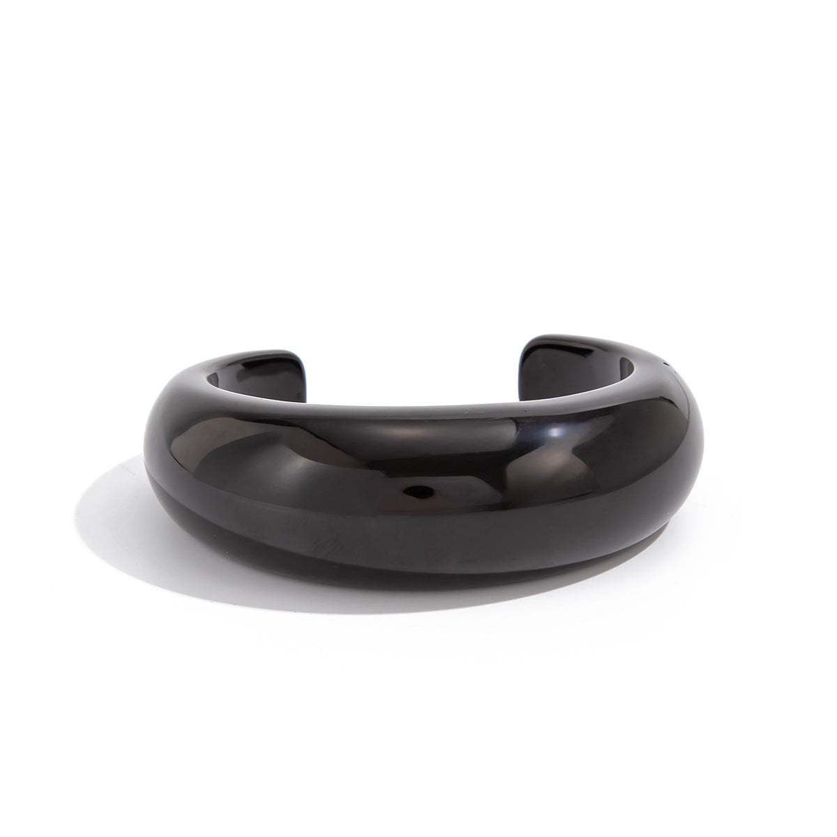 Pulsera de esclava abierta con forma de anillo geométrico minimalista para mujer, de aleación con acabado chapado