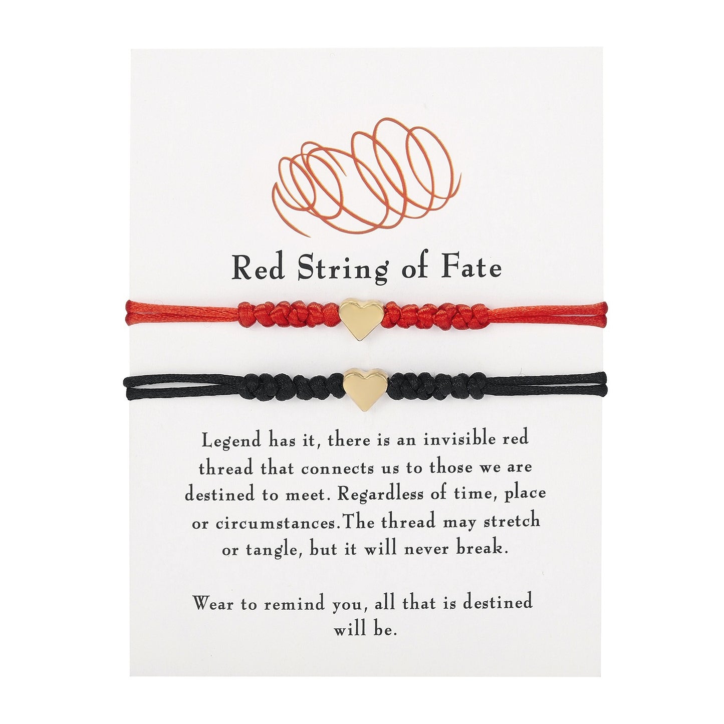 Sweet Braided Adjustable Black Cord Bracelet Unisex Friendship Lucky Charm